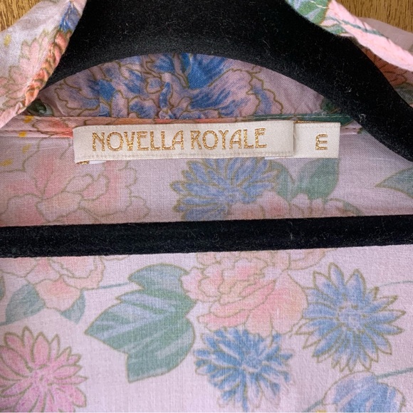👉NOVELLA ROYALE Pink Flower Tie Up Blouse 💗 - Picture 3 of 11